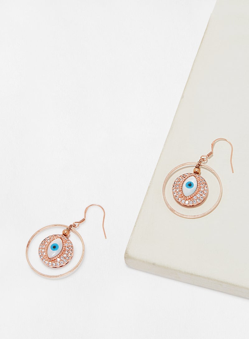 THE JEWELS JAR - Evil Eye Loop Earrings - Image 1