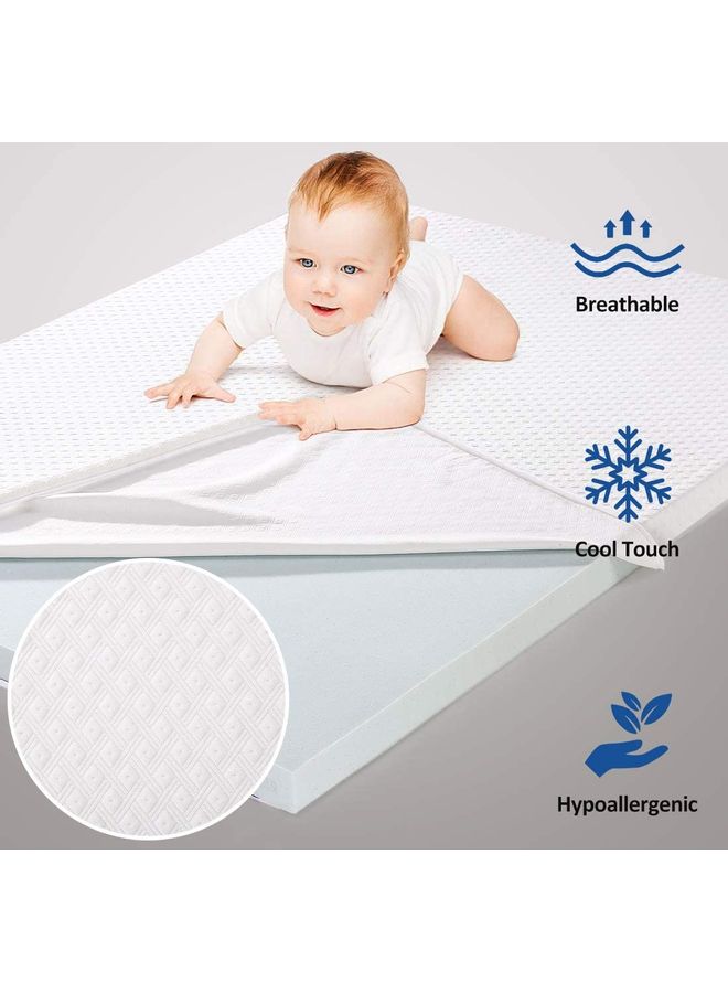 DEEP SLEEP Every Night - Visco Mattress Topper With Removable Knitted Cover Memory Foam White 180x200cm - Image 1