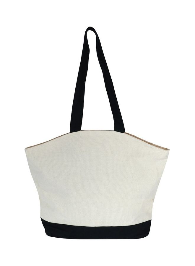 Green Bag Classic Casual Tote Beige/Black - Image 1