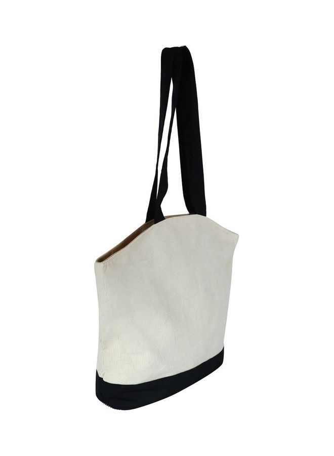 Green Bag Classic Casual Tote Beige/Black - Image 2