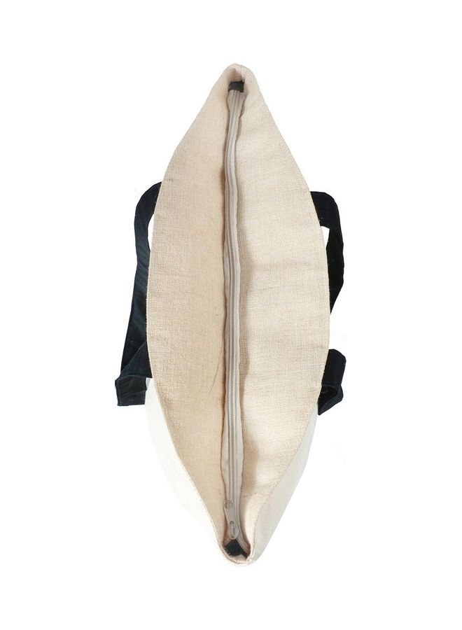 Green Bag Classic Casual Tote Beige/Black - Image 3