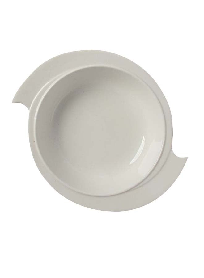 سكوالو طبق تقديم أبيض 25x21x5.8سم - Image 3