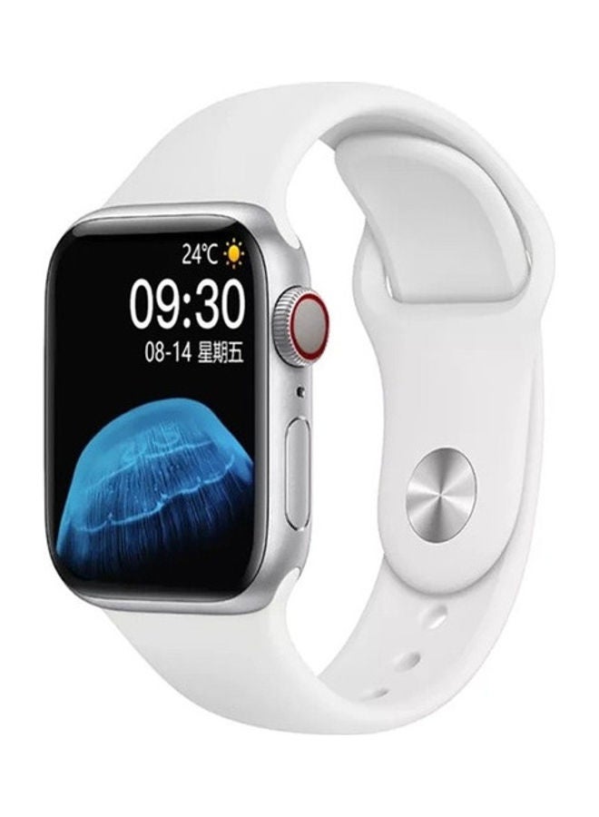 Hw22 Pro Split Screen Smartwatch With Rotating Side Button 44mm White - Image 1