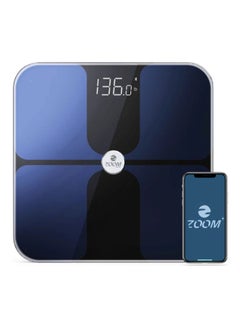 Zoom Plus Digital Smart Body Scale with LCD Display Blue/Black 30 x 30cm  - Image 1