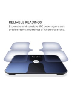 Zoom Plus Digital Smart Body Scale with LCD Display Blue/Black 30 x 30cm  - Image 2