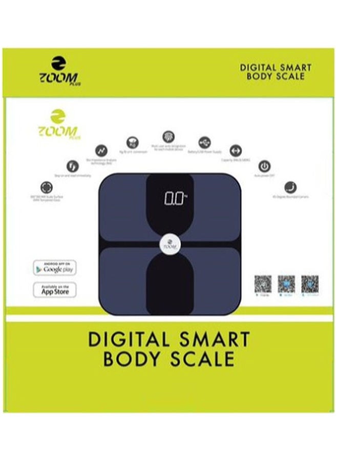 Zoom Plus - Digital Smart Body Scale with LCD Display Blue/Black 30 x 30cm - Image 1