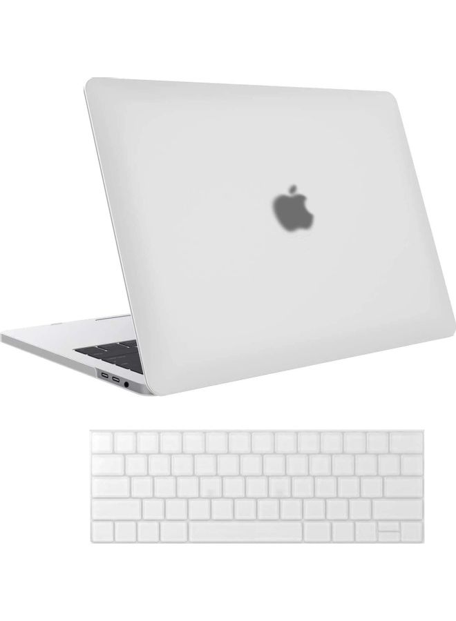 Generic Protective Case Cover with Keyboard for Apple MacBook Pro 13-Inch White  - Image 1