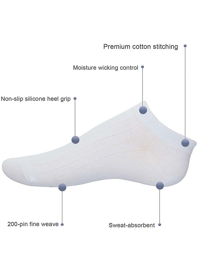 6 Pairs Of Inviable Ankle Socks White 0.12kg - Image 3