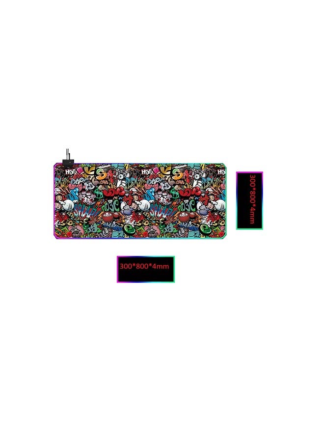 Gaming Mouse Pad With Led Lighting Mode Multicolour