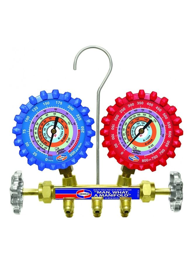 UNIWELD Refrigerant Manifold Gauge Set Multicolour - Image 2