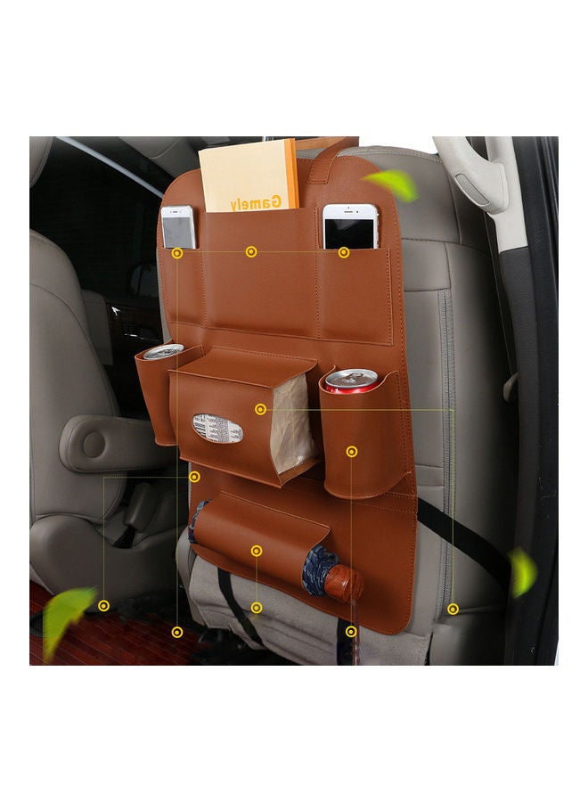 Generic Car Seat Back Hanging Multiple Pocket Leather Storage Organizer - Image 3