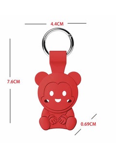 Generic Silicone Protective Case Cover For Apple Airtags Red  - Image 2