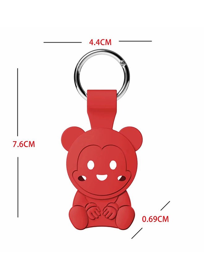Silicone Protective Case Cover For Apple Airtags Red  - Image 2