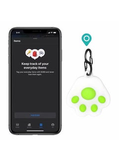 Generic Protective Case Cover For Apple Airtag White/Green  - Image 2