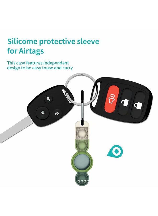 Location Tracker Protective AirTag Case With Keychain Multicolour  - Image 2