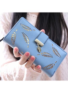 Sleek Lightweight Casual Wallet Blue/Gold - v1623656822/N47237141A_3