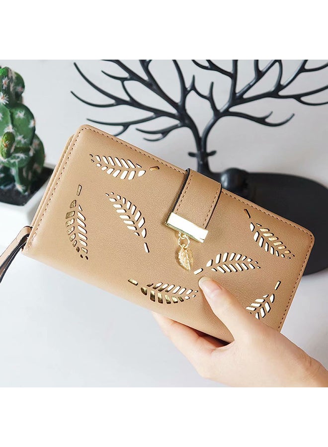 فليلي محفظة كاجوال أنيقة وخفيفة الوزن بيج / الذهب - Image 2
