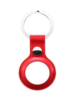 AirTag Leather Loop red Red