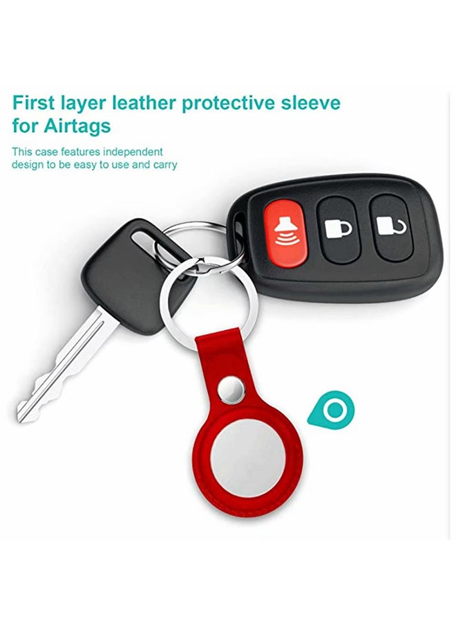 VILILY - AirTag Leather Loop red Red - Image 1