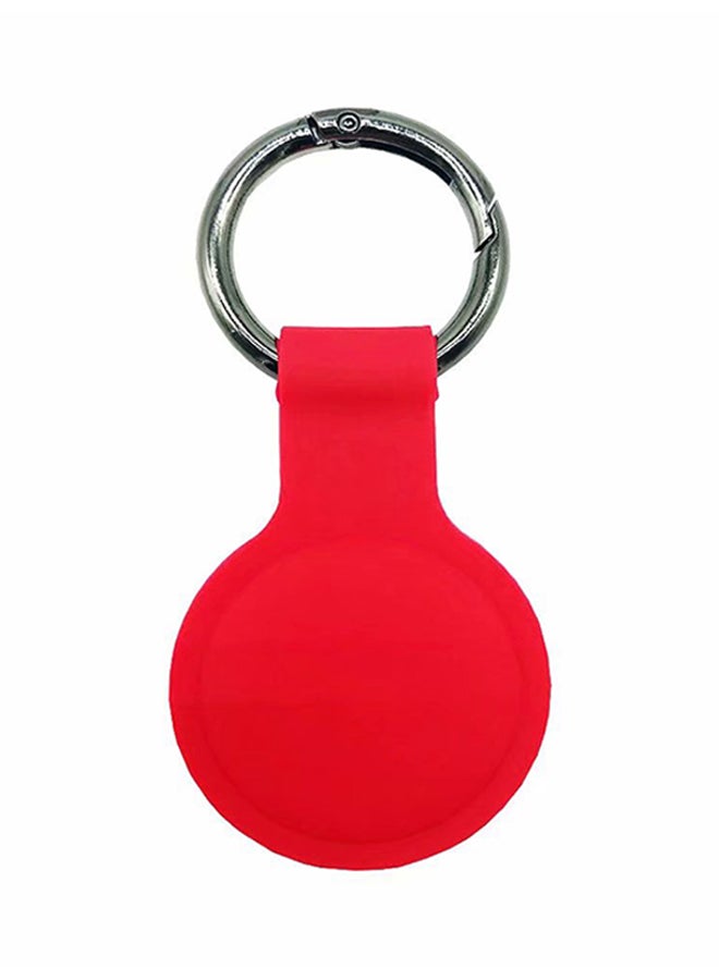 VILILY Silicone Protective Case Cover for Apple Airtag Smart Tracker Red/Silver  - Image 2