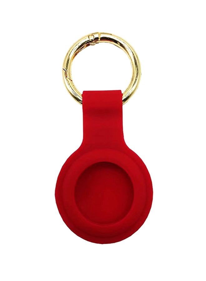VILILY Silicone Protective Case Cover for Apple Airtag Smart Tracker Red/Gold  - Image 1