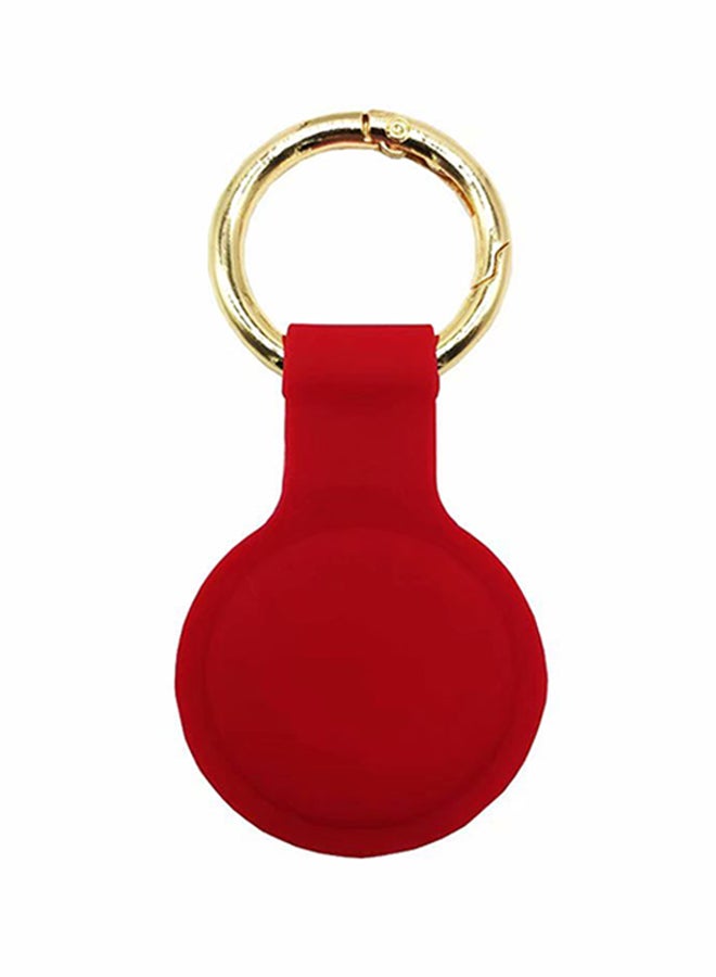 VILILY Silicone Protective Case Cover for Apple Airtag Smart Tracker Red/Gold  - Image 3