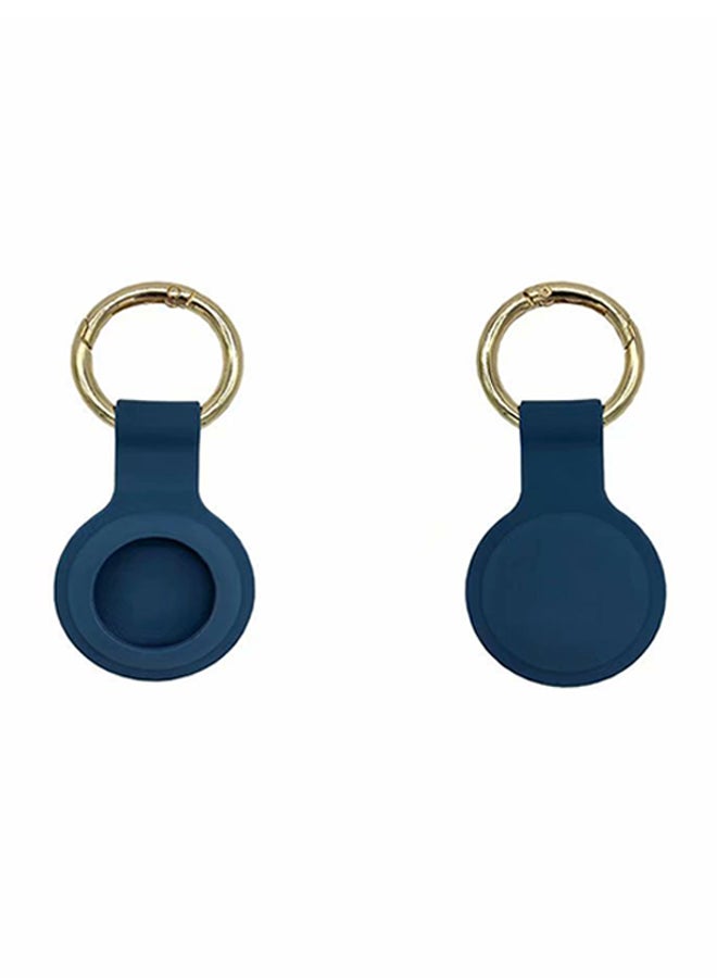 VILILY - Silicone Protective Case Cover For Apple Airtags Blue/Gold - Image 1