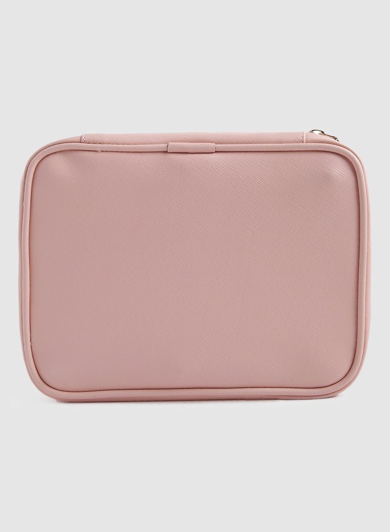 Aila Transparent Square Makeup Bag Hot Pink - Image 4