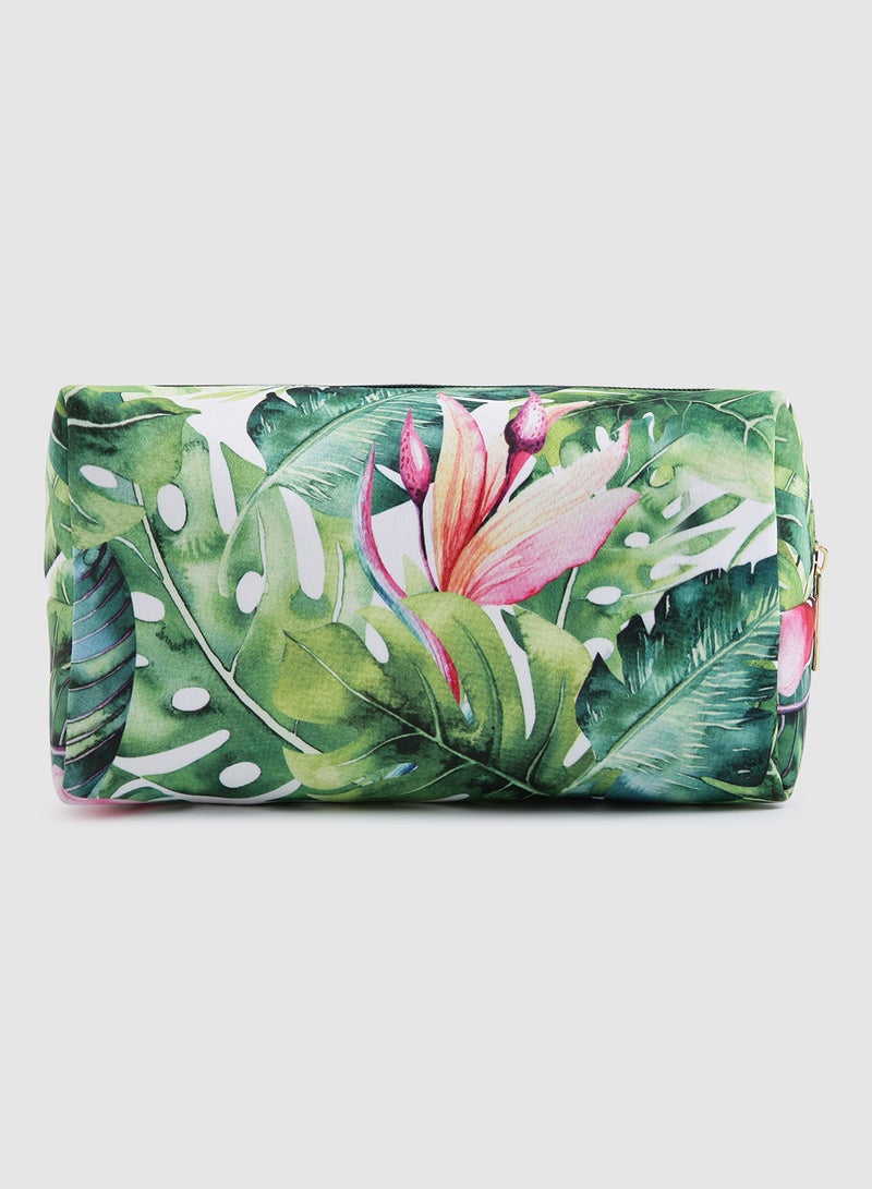 Aila Canvas Makeup Bag Tropical - Image 2