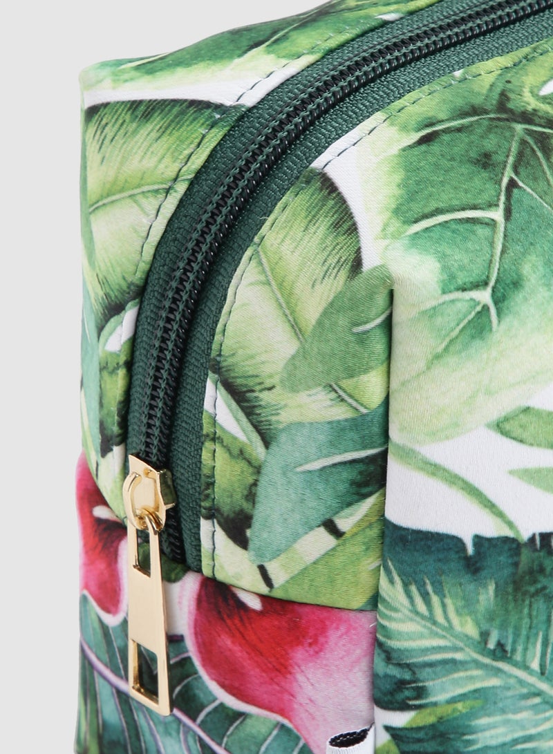 Aila Canvas Makeup Bag Tropical - Image 4