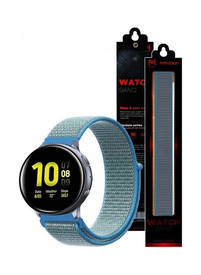 MARGOUN Replacement Nylon Band For Samsung Galaxy Watch Active/Active 2 Tahoe Blue - Image 2