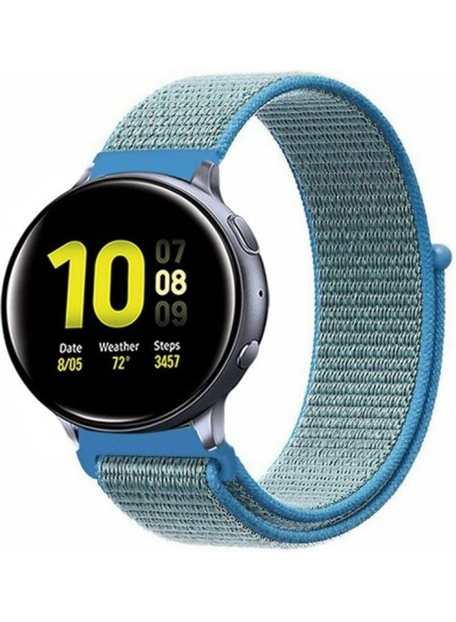 MARGOUN Replacement Nylon Band For Samsung Galaxy Watch Active/Active 2 Tahoe Blue - Image 1
