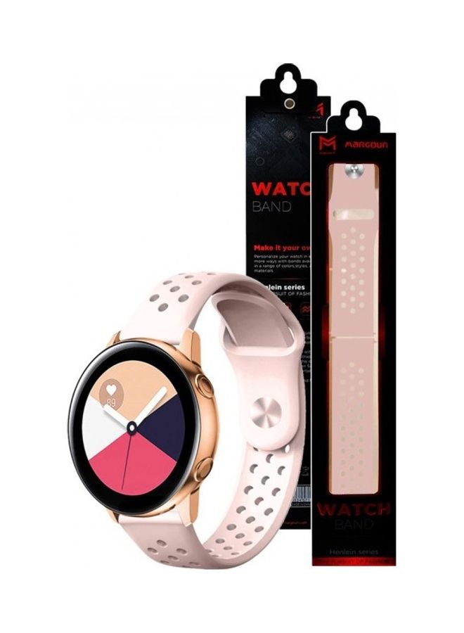 MARGOUN - Replacement Silicone Band For Samsung Galaxy Watch Active/Active 2 Pink - Image 1