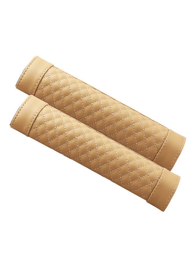 قطعة جلدية للكتف تثبت على حزام الأمان لمقعد السيارة، مكون من قطعتين