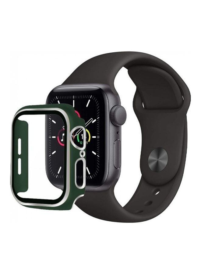 MARGOUN Protective Case Cover for Apple Watch 44mm Clear/Green/Silver - Image 1