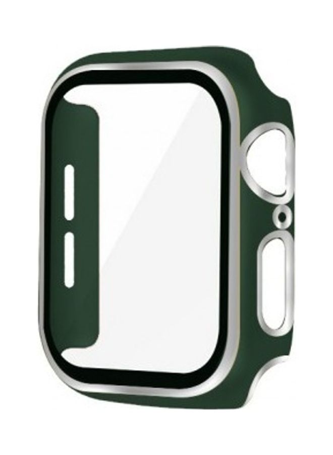 MARGOUN Protective Case Cover for Apple Watch 44mm Clear/Green/Silver - Image 2