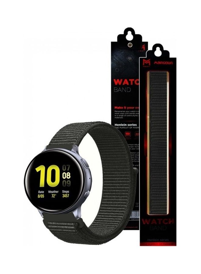 MARGOUN Replacement Nylon Band For Samsung Galaxy Watch Active/Active 2 Cargo Khaki  - Image 2