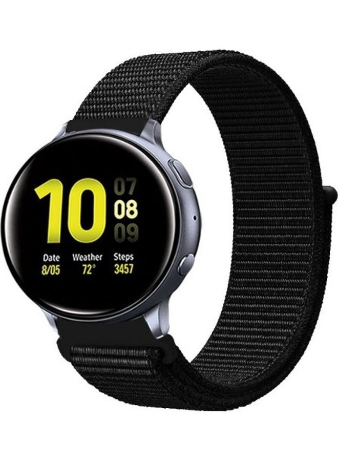 MARGOUN Replacement Nylon Band For Samsung Galaxy Watch Active/Active 2 Black - Image 1