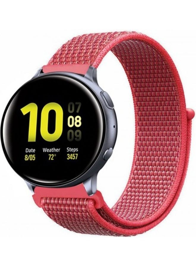MARGOUN Replacement Nylon Band For Samsung Galaxy Watch Active/Active 2 Hibiscus Red  - Image 1