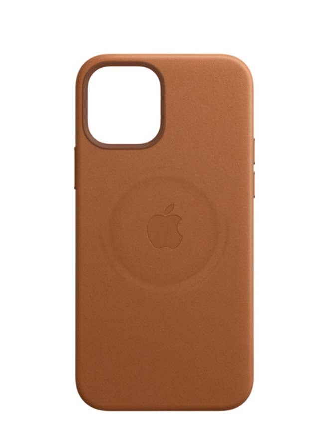Apple Leather Case With MagSafe For iPhone 12 Mini Saddle Brown - Image 2