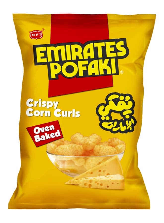 Emirates Pofaki Pofaki Cheese Flavor Crispy Corn Curls 80grams - Image 1