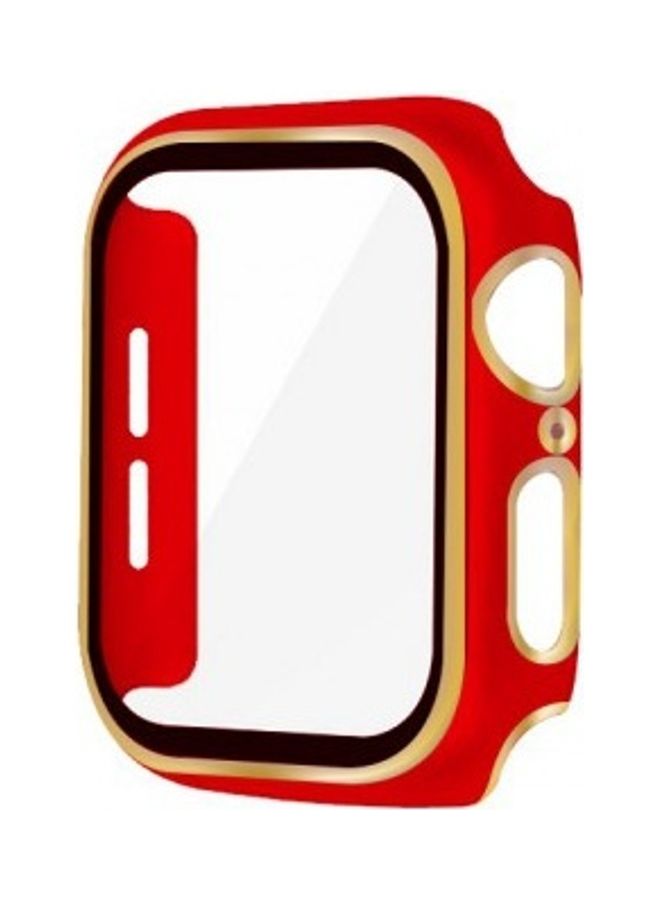 مارجون غطاء حماية واقٍ لساعة أبل مقاس 40 مم شفاف/ أحمر/ ذهبي - Image 2