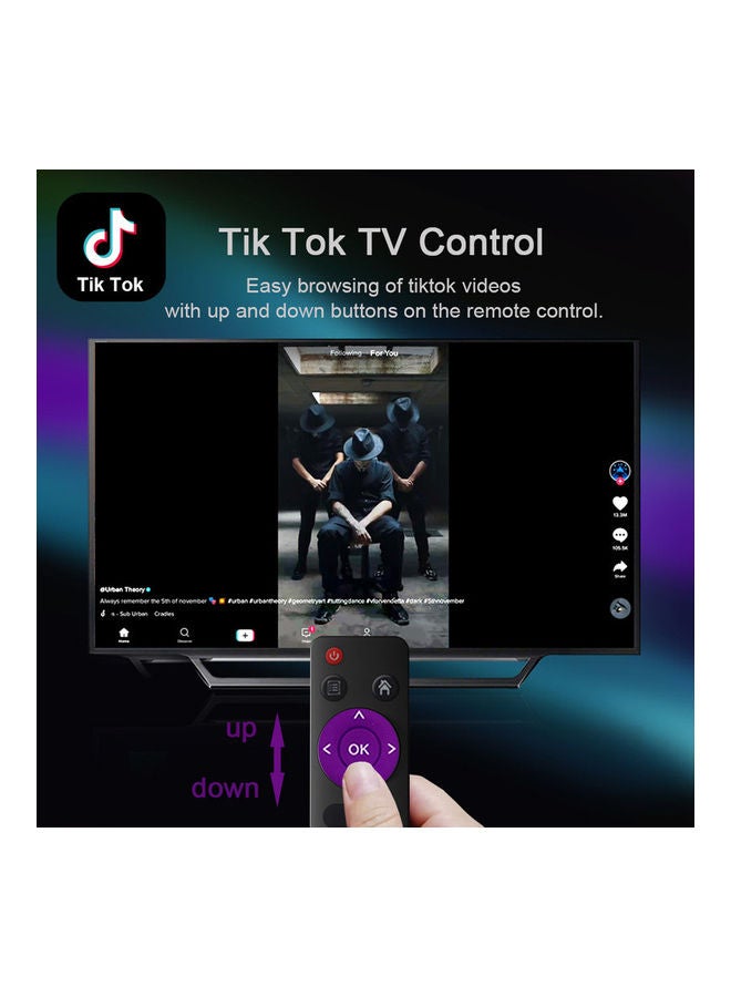 H96 - Mini 4K Ultra HD Android TV Box V8 Black/Purple/Blue - Image 1