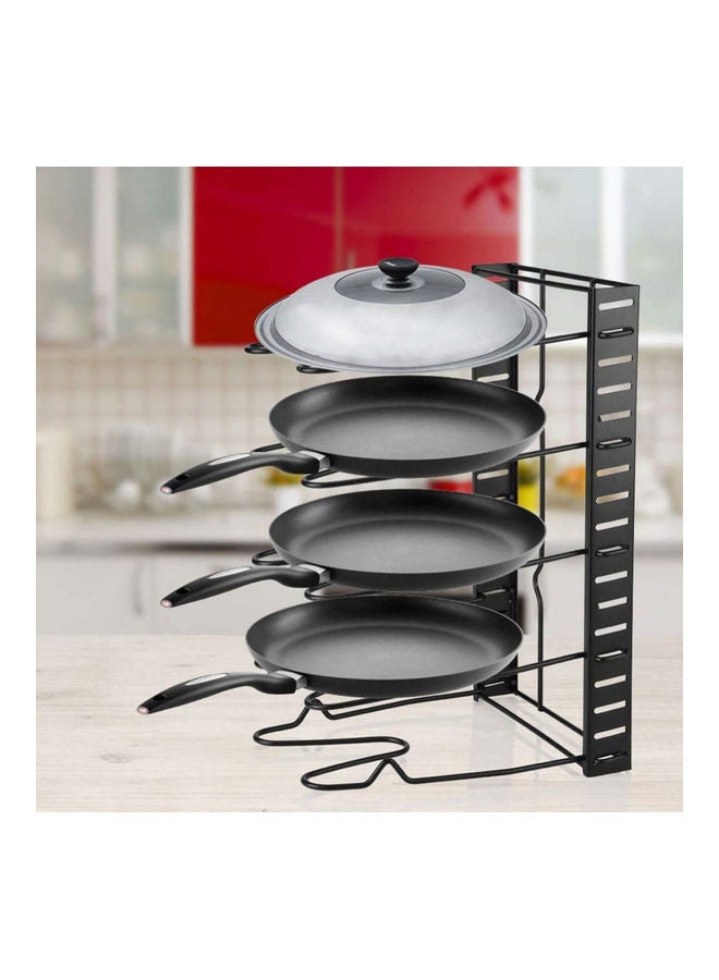 Stainless Steel Pan Storage Rack Black 38x20x26cm - Image 3