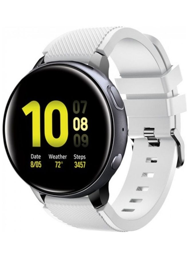 MARGOUN Replacement Silicone Band For Samsung Galaxy Watch Active/Active 2 White - Image 1