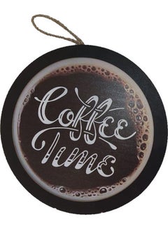 East Lady Coffee Time Printed Wall Hanging Sign Board Brown/White/Black  - Image 1