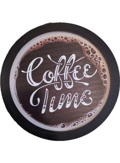 East Lady Coffee Time Printed Wall Hanging Sign Board Brown/White/Black  - Image 2