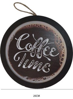 East Lady Coffee Time Printed Wall Hanging Sign Board Brown/White/Black  - Image 3