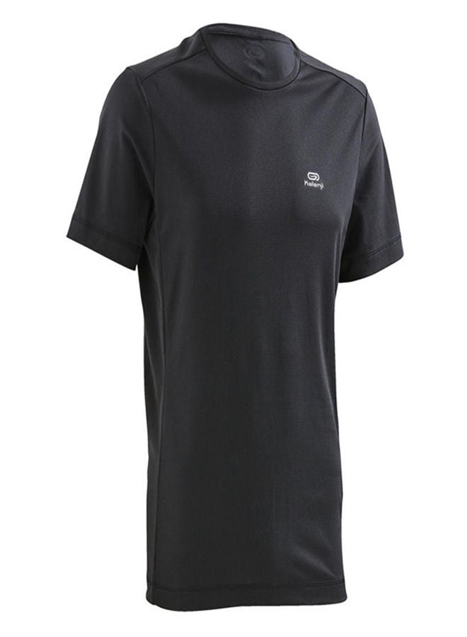 DECATHLON Run Dry Running Short Sleeve T-Shirt Xl Black  - Image 1