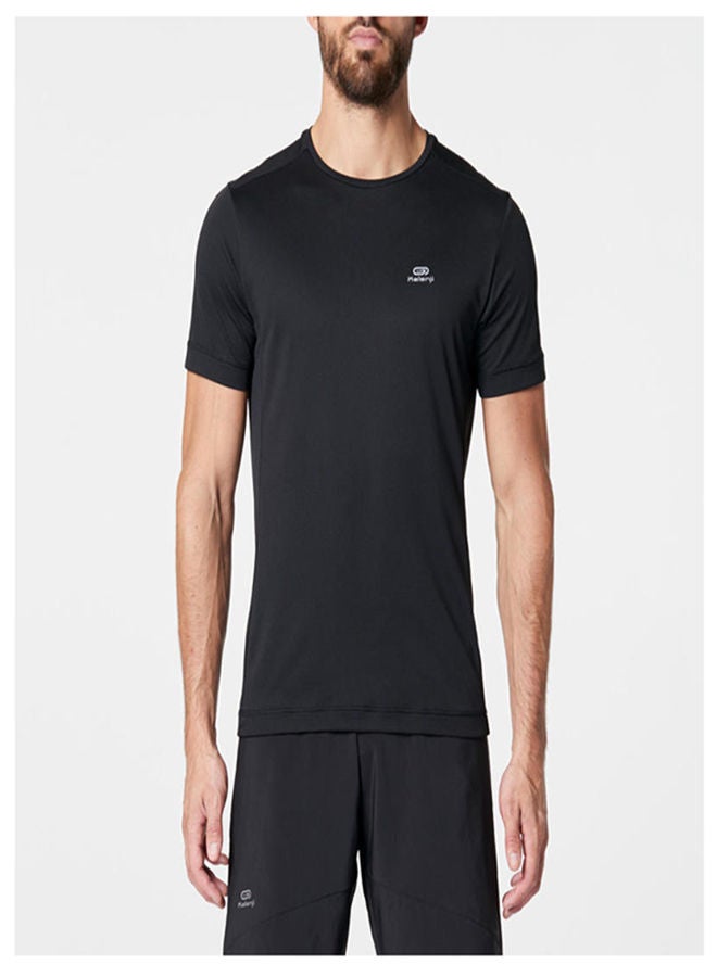 DECATHLON Run Dry Running Short Sleeve T-Shirt Xl Black  - Image 2